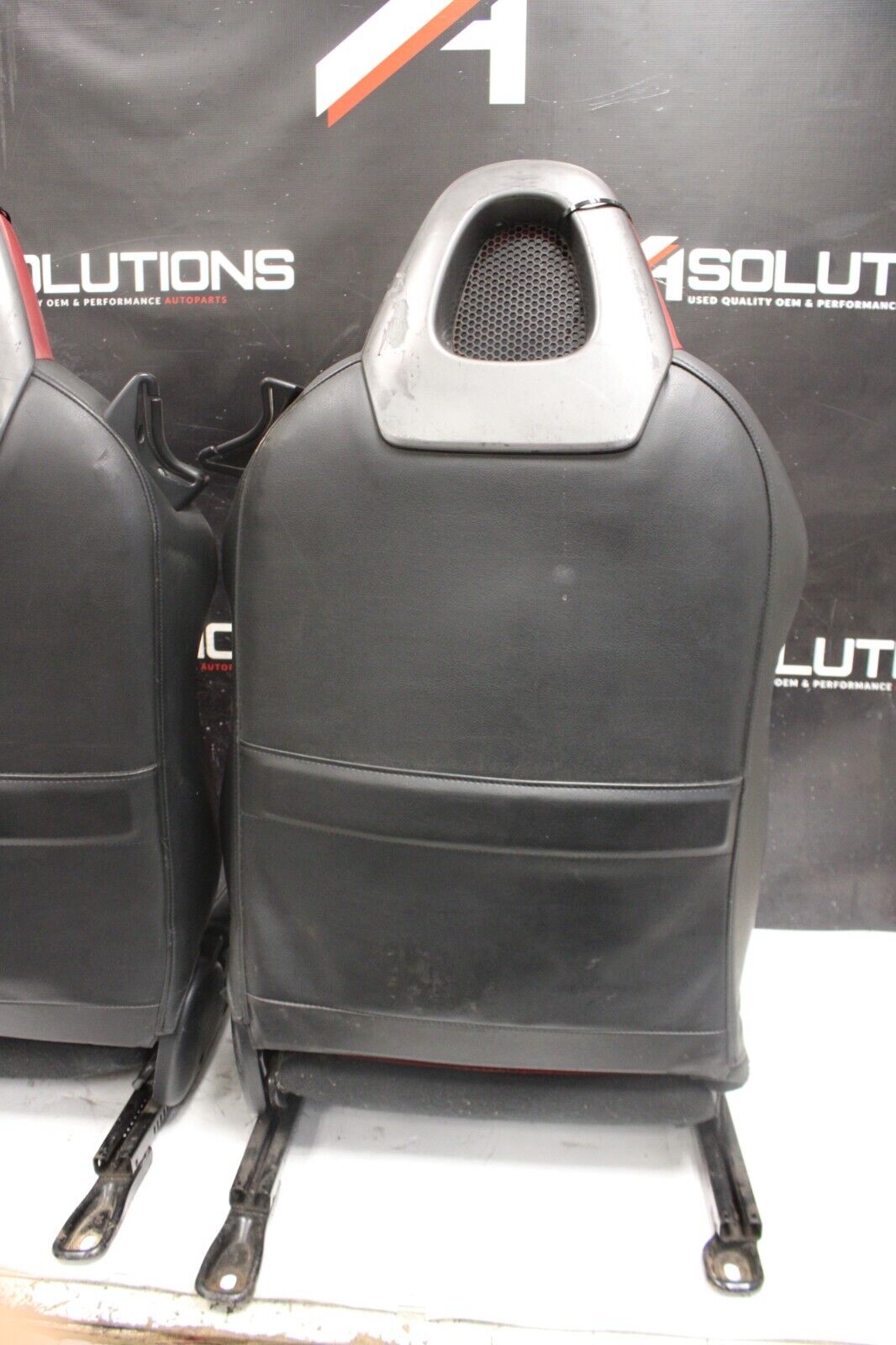 2000-2005 Honda S2000 Seat Set Leather OEM AP1 AP2 S2K BLACK + RED **DAMAGE**