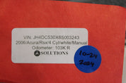 2002-2006 Acura RSX Type S Deck Wing Lip Spoiler OEM