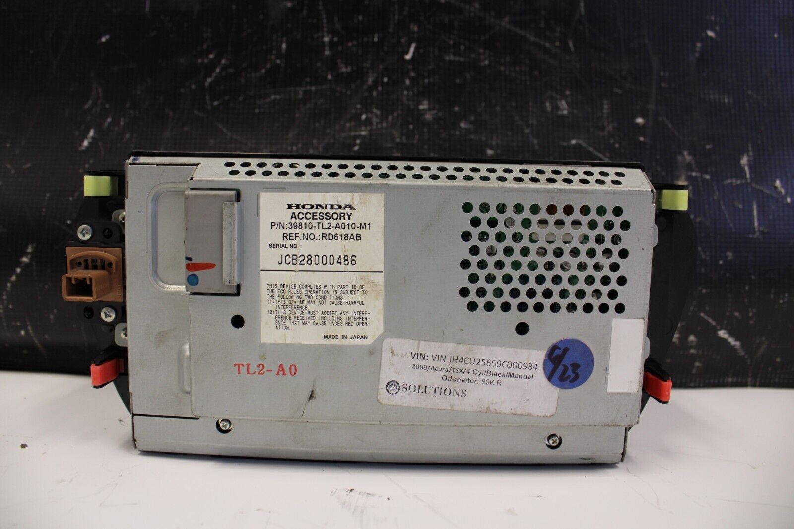 2009-2011 ACURA TL Navigation GPS Info Display OEM 39810-tl2-a010-m1
