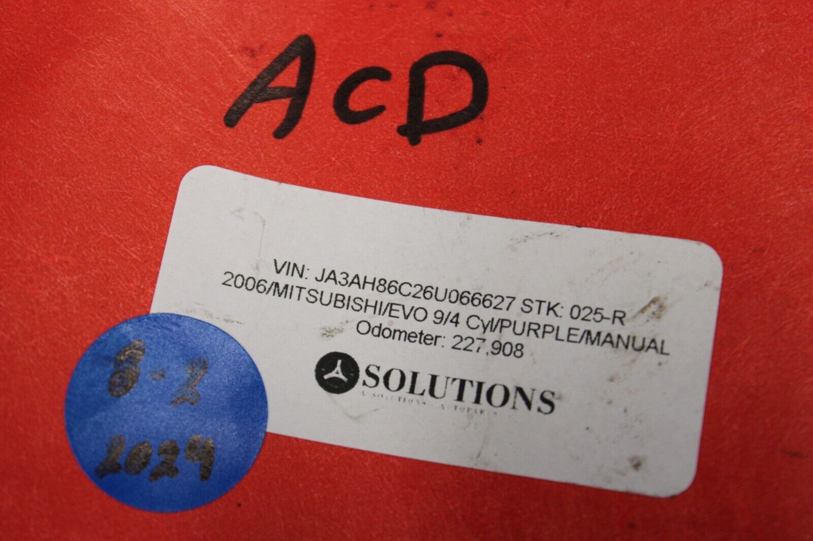 2006 MITSUBISHI LANCER EVO 9 OEM ACD Control Module 8631A028