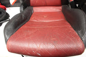 2000-2005 Honda S2000 Seat Set Leather OEM AP1 AP2 S2K BLACK + RED **DAMAGE**