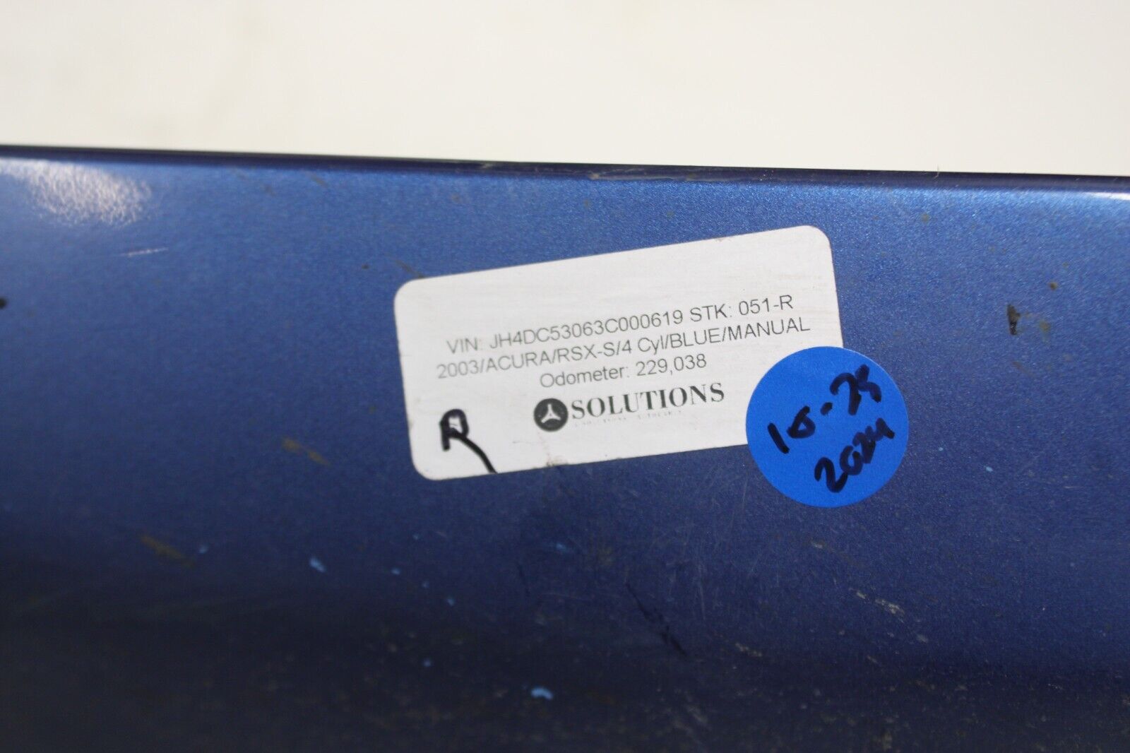 2002-2005 Acurs RSX Type S Passenger Right Side Side Skirt OEM