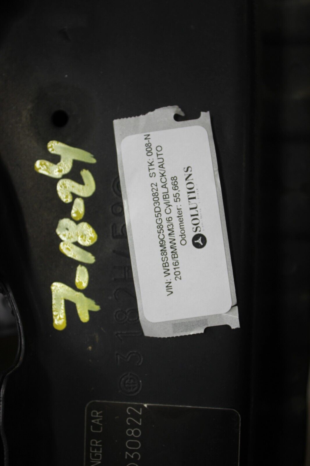 2012-18 BMW F80 M3 F30 3-SERIES FR LEFT DRIVER SIDE FRAME RAIL CUT OEM