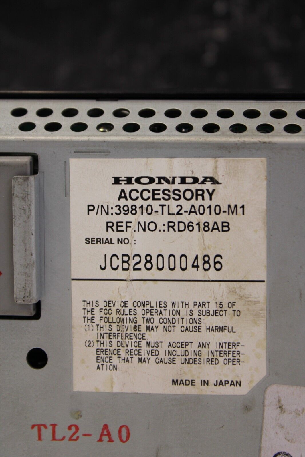 2009-2011 ACURA TL Navigation GPS Info Display OEM 39810-tl2-a010-m1