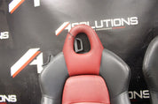 2000-2005 Honda S2000 Seat Set Leather OEM AP1 AP2 S2K BLACK + RED **DAMAGE**