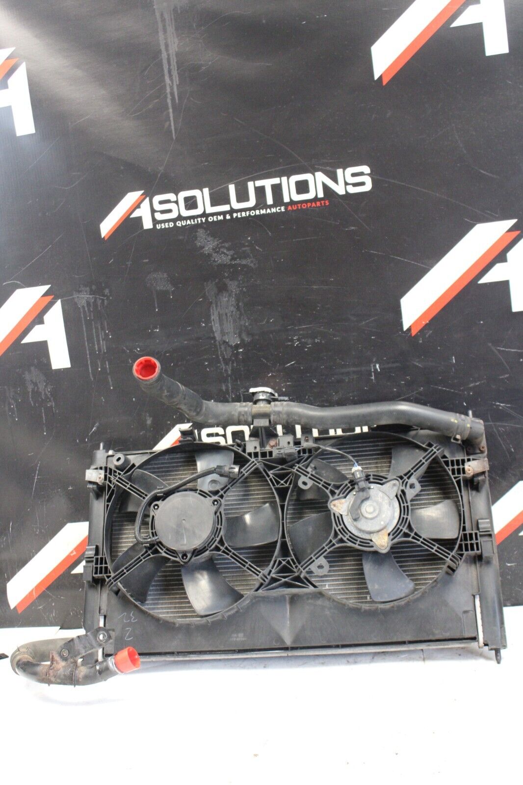 08 - 15 Mitsubishi Lancer Evo X MR Ralliart Radiator Condenser Fan Assembly OEM