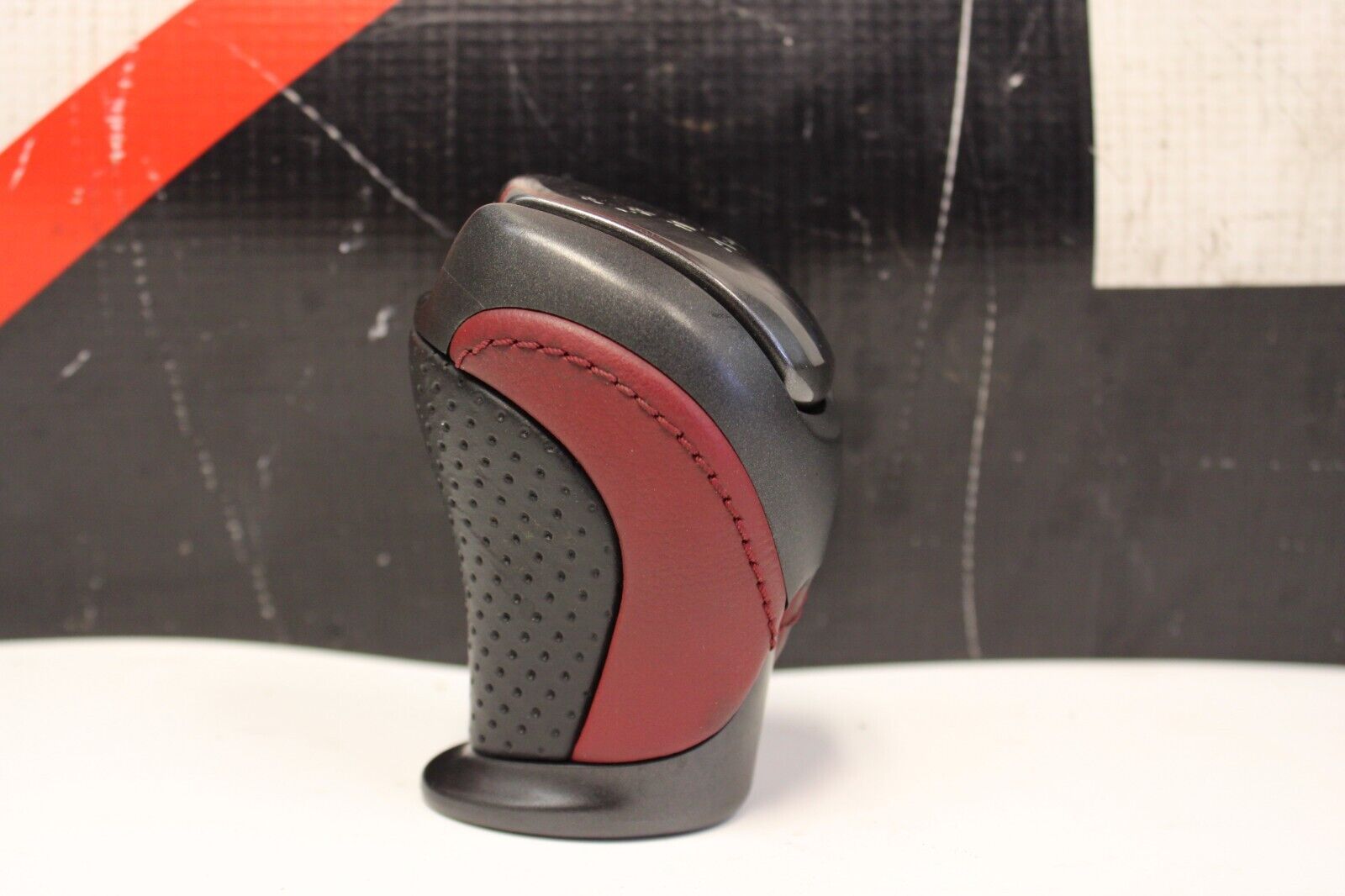 2013 NISSAN GT-R GTR R35 VR38 3.8L OEM BLACK and RED LEATHER AUTO SHIFT KNOB