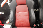 2000-2005 Honda S2000 Seat Set Leather OEM AP1 AP2 S2K BLACK + RED **DAMAGE**