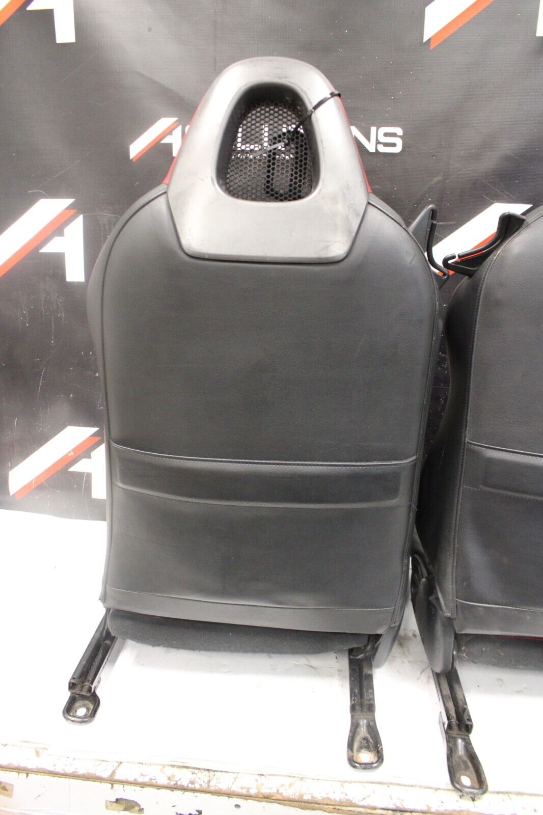 2000-2005 Honda S2000 Seat Set Leather OEM AP1 AP2 S2K BLACK + RED **DAMAGE**