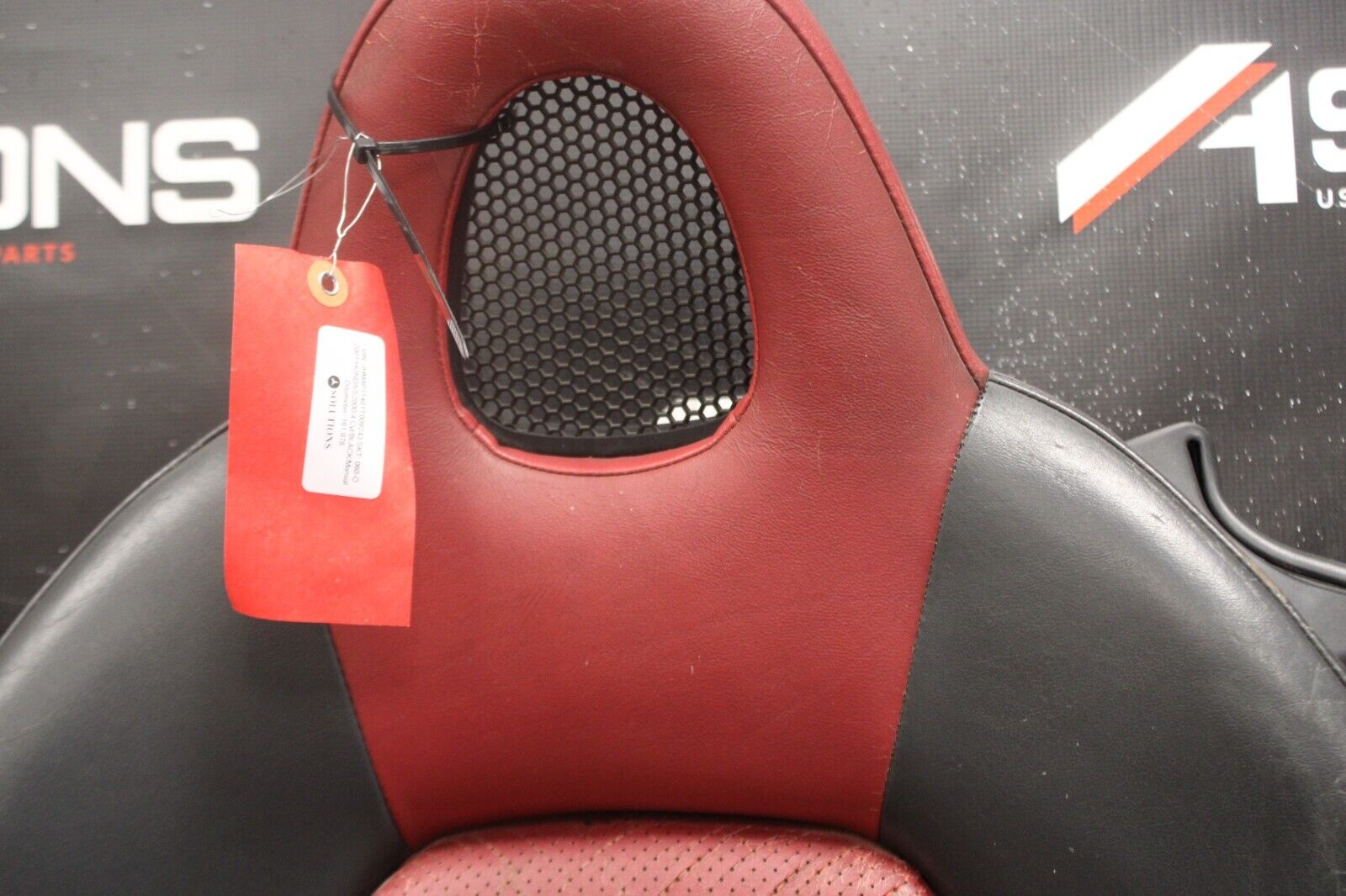 2000-2005 Honda S2000 Seat Set Leather OEM AP1 AP2 S2K BLACK + RED **DAMAGE**