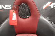 2000-2005 Honda S2000 Seat Set Leather OEM AP1 AP2 S2K BLACK + RED **DAMAGE**