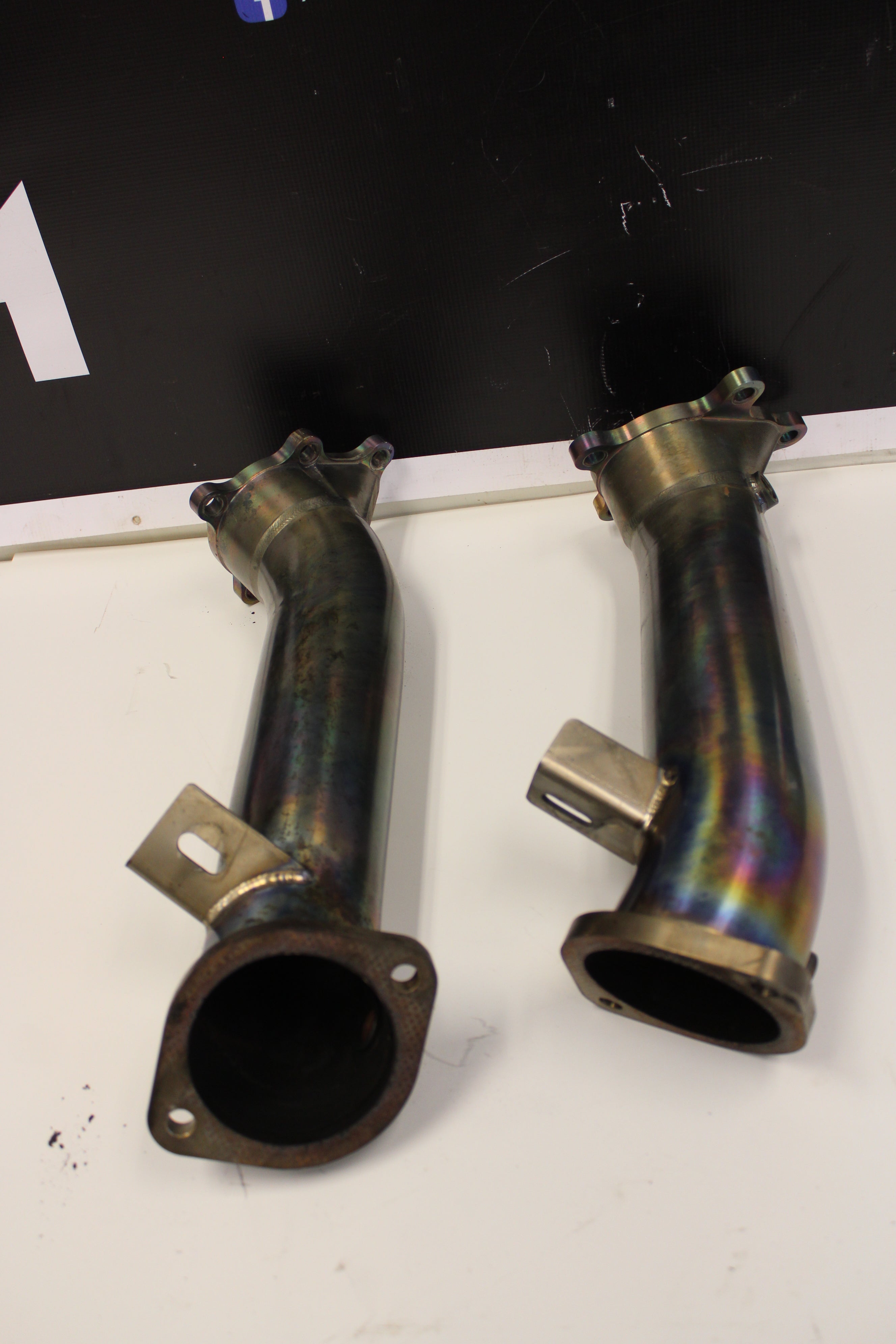 2009-2021 Nissan GTR GT-R R35 Linney Titan Down Pipes Titanium