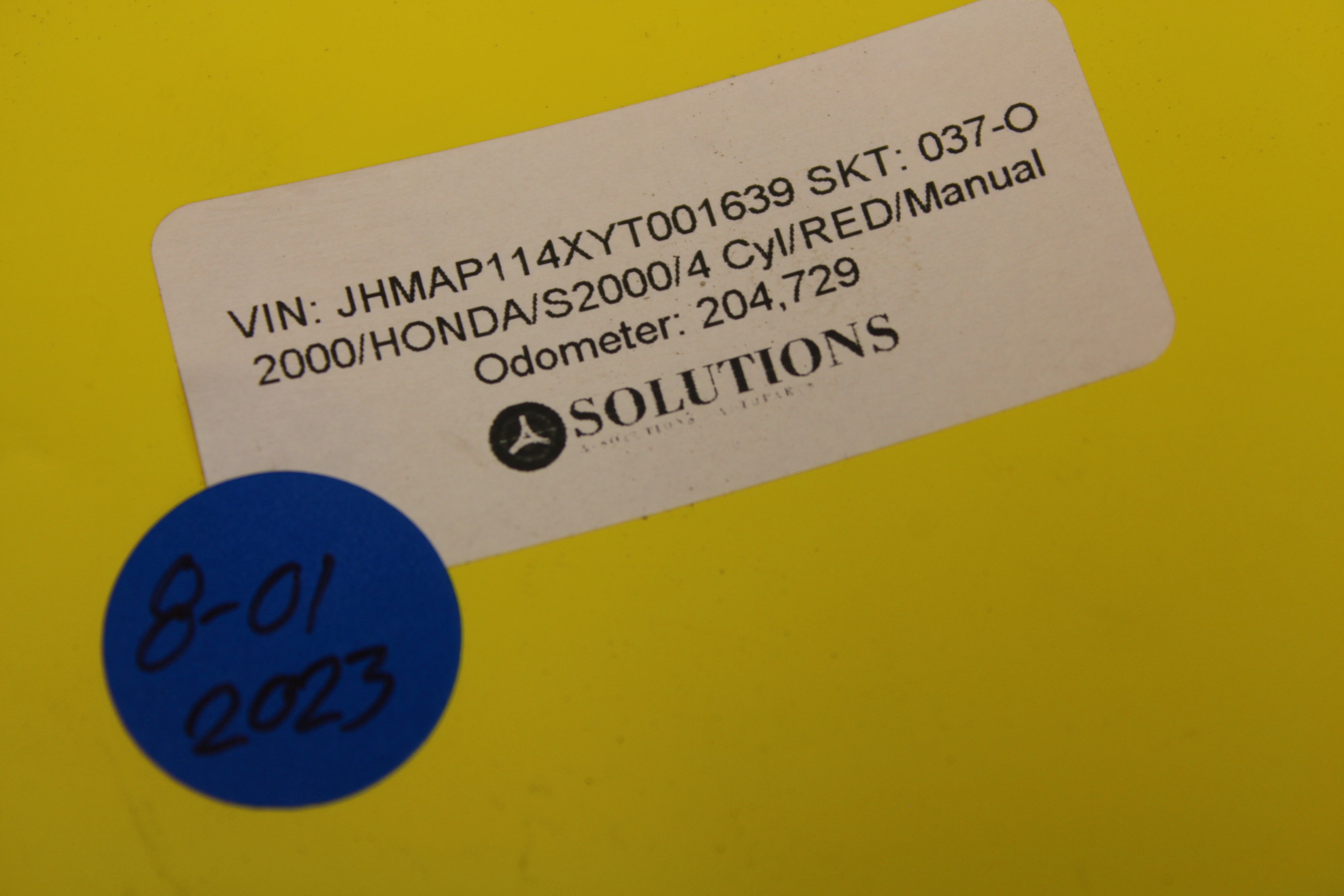 2001 HONDA S2000 AP1 OEM DASHBOARD AIRBAG AIR BAG USED