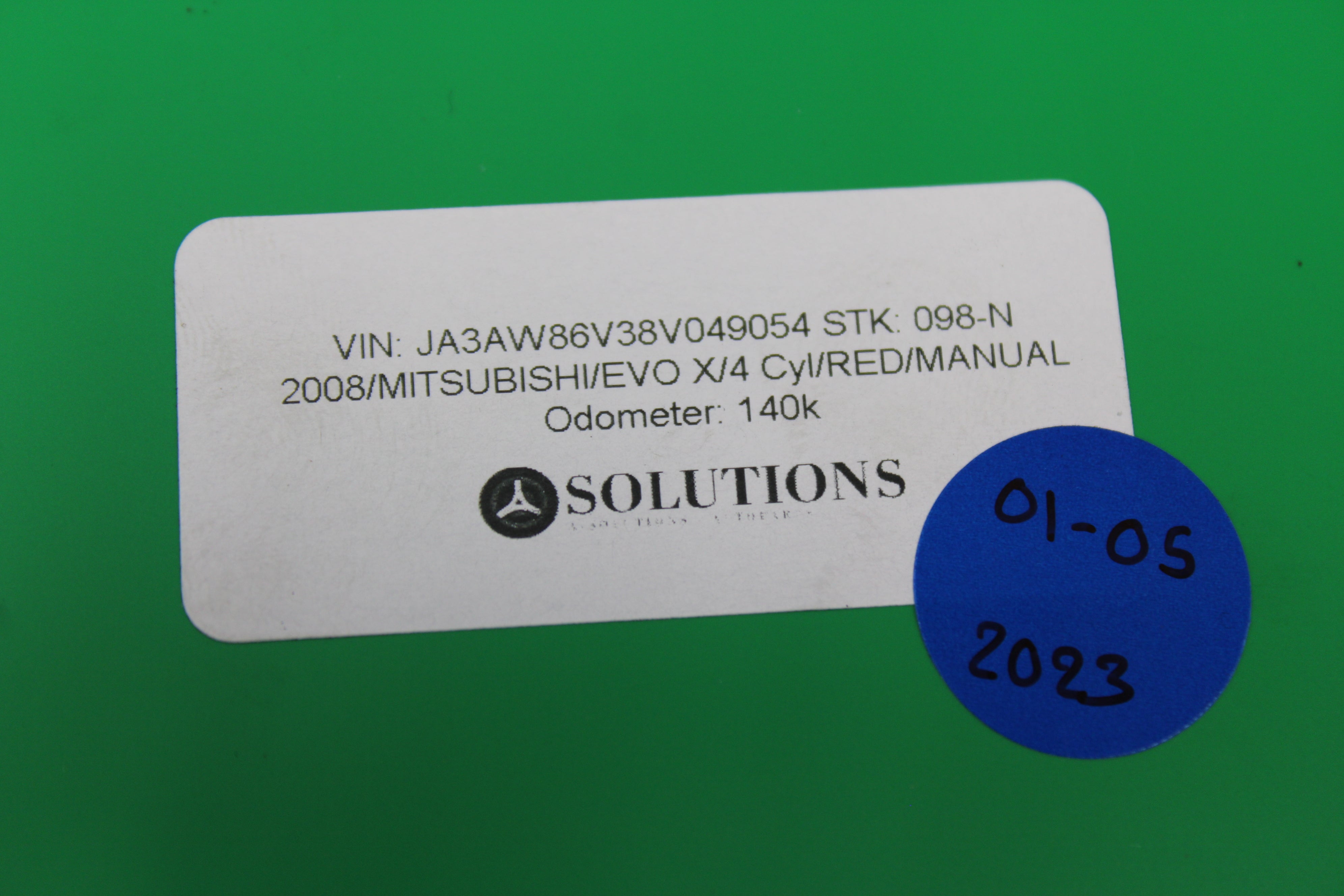 08-15 Mitsubishi Evolution Evo X GSR MR Knee Airbag