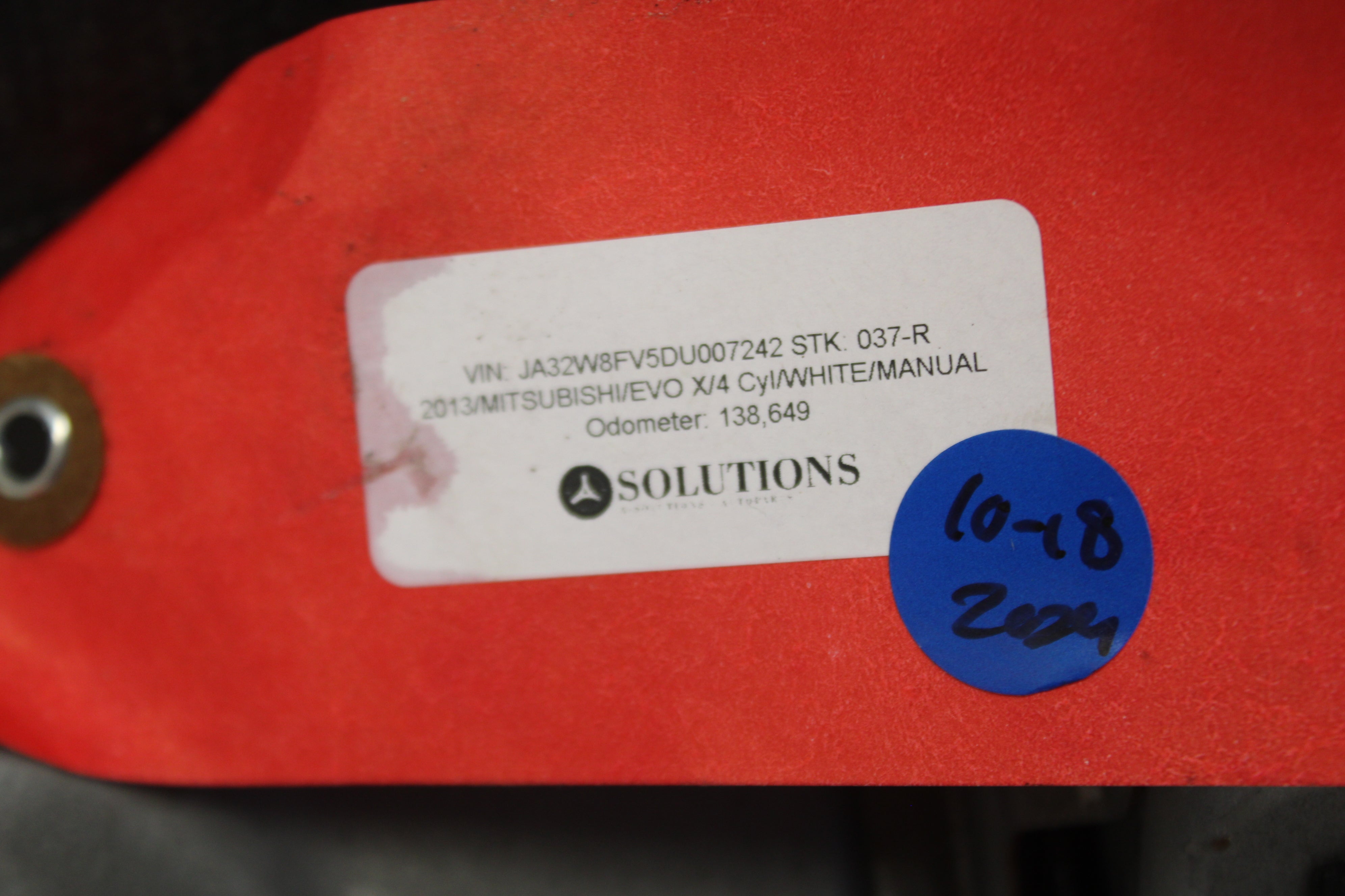 08-15 Mitsubishi Evolution Evo X GSR MR Knee Airbag