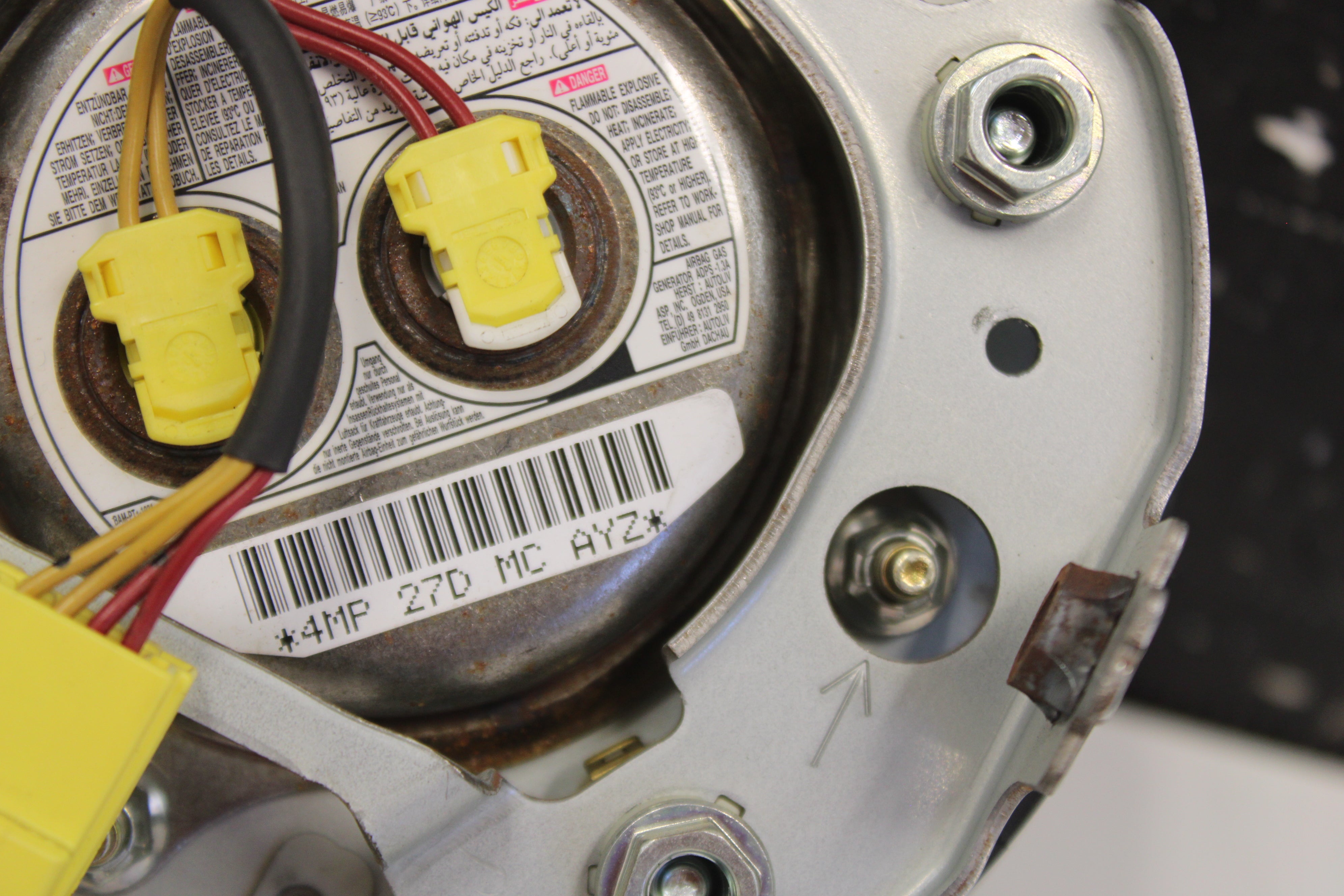 08-15 Mitsubishi Evolution Evo X GSR MR Steering Wheel Airbag