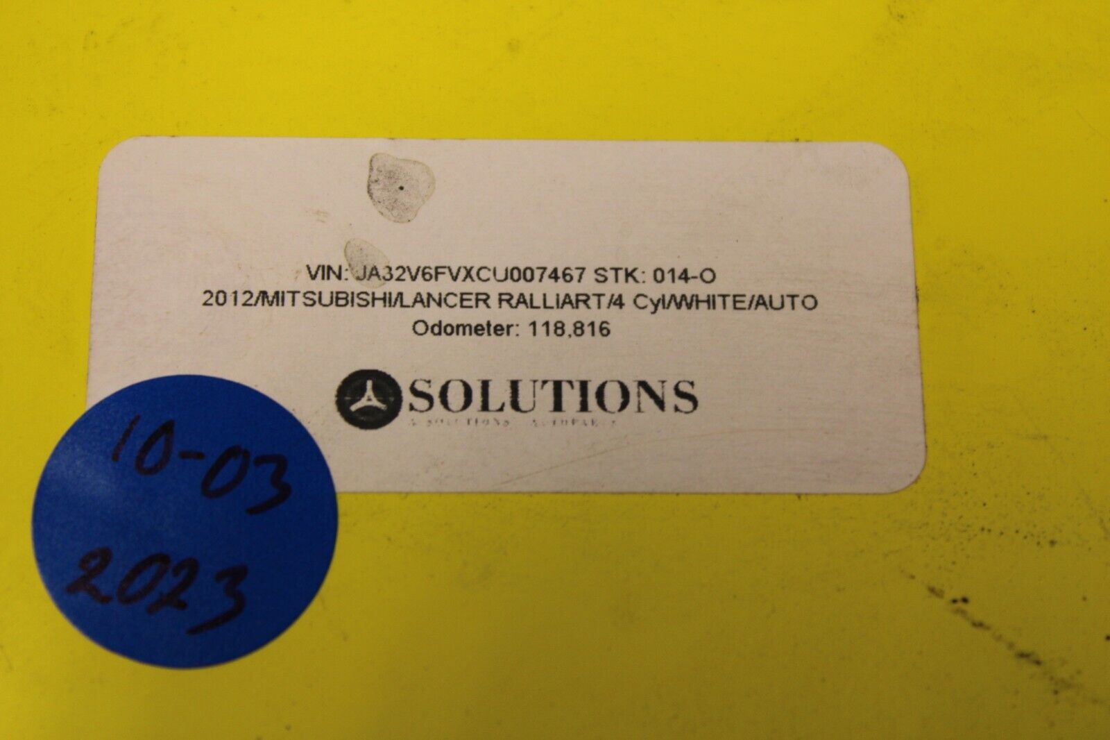 2009-2015 Mitsubishi LANCER RALLIART Alternator Charging Assembly OEM 09-15