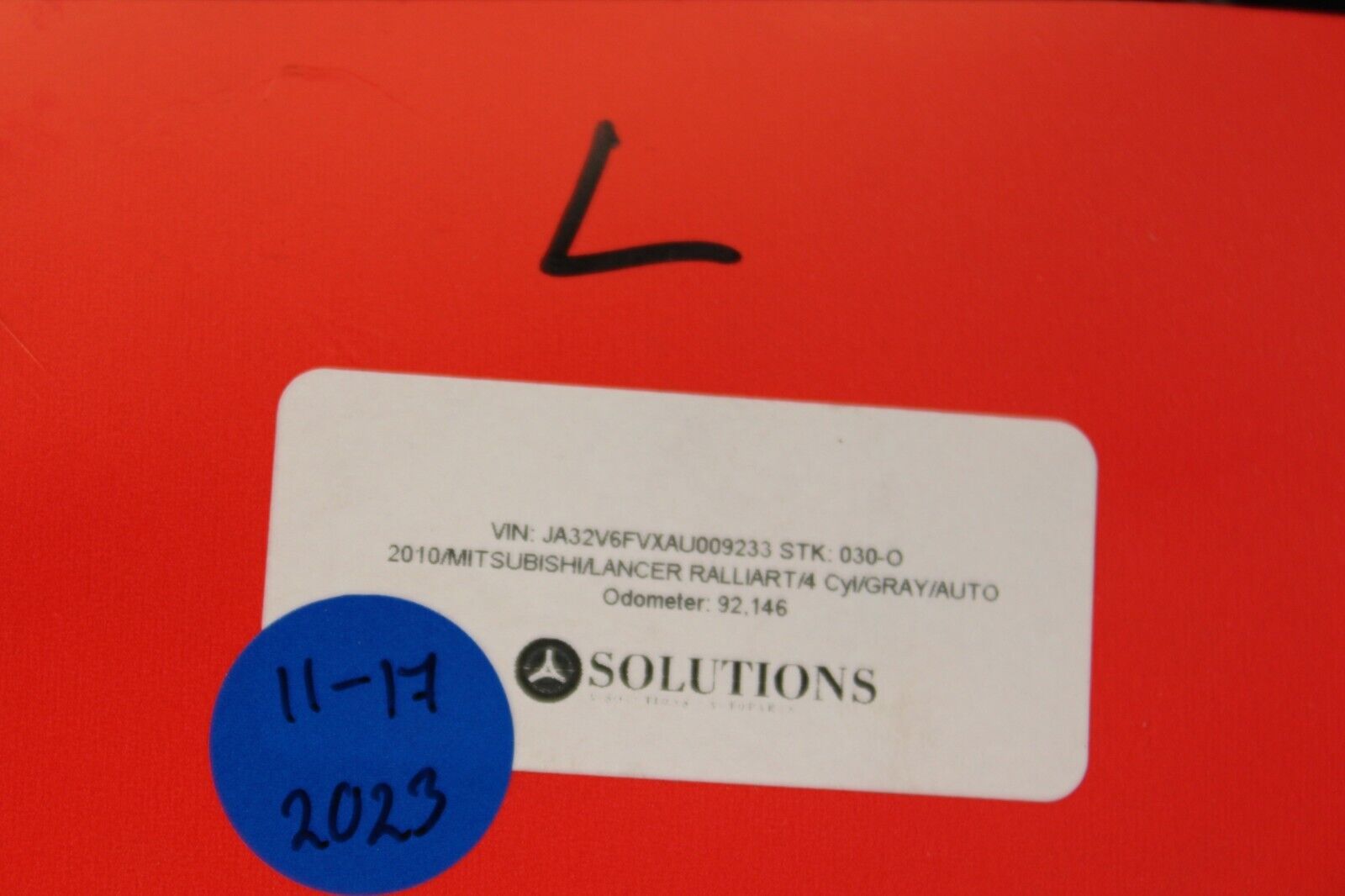 2009-2015 Mitsubishi Lancer Ralliart Fog Light w/ trim Left Side OEM