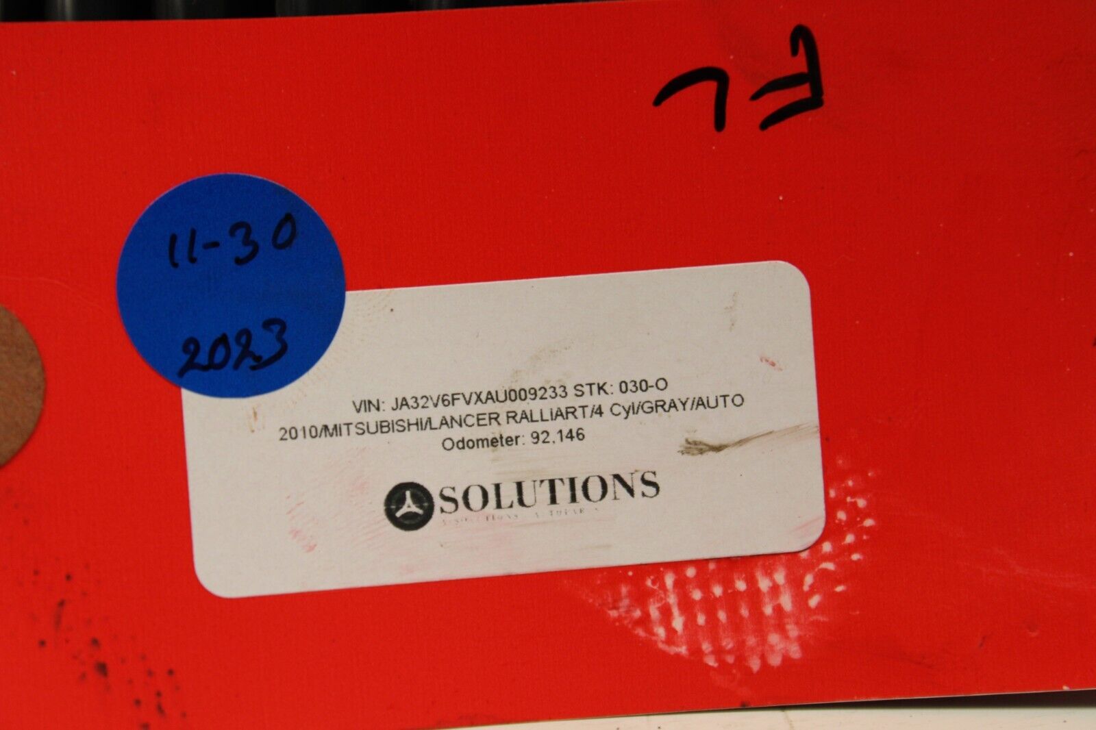 2010 MITSUBISHI LANCER RALLIART 4B11T OEM LH DRIVER FRONT AXLE SHAFT AXLE