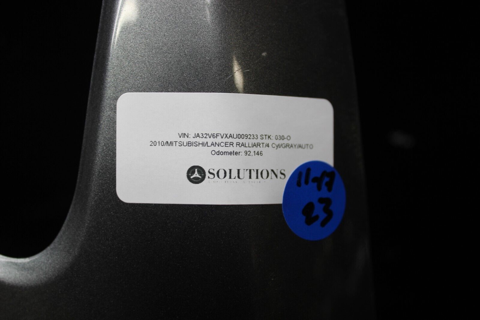 08-15 Mitsubishi Lancer Ralliart Driver Side Fender OEM