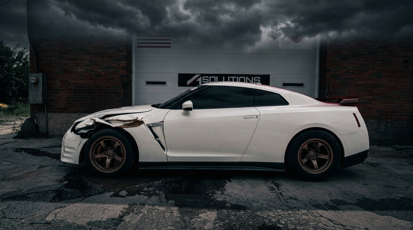 Nissan GT-R at the A-Solutions garage