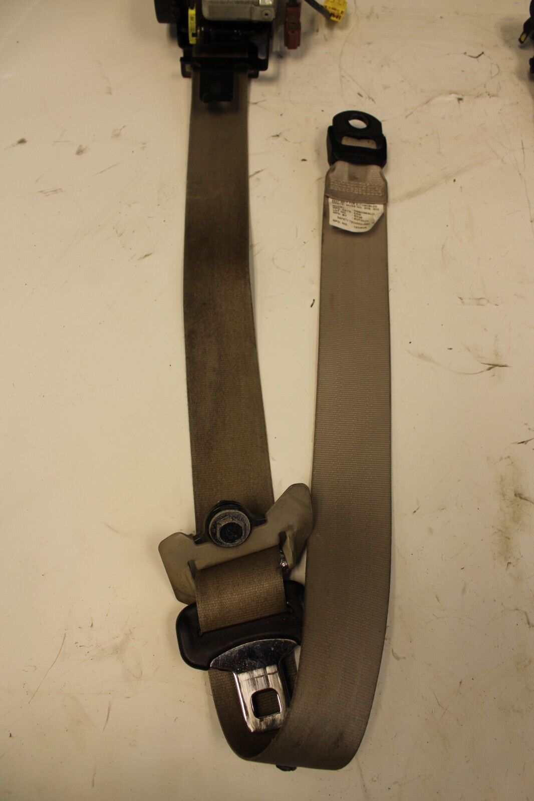 04-08 ACURA TL (TYPE-S) DRIVER PASSENGER SIDE FRONT SEAT BELT RETRACTOR TAN