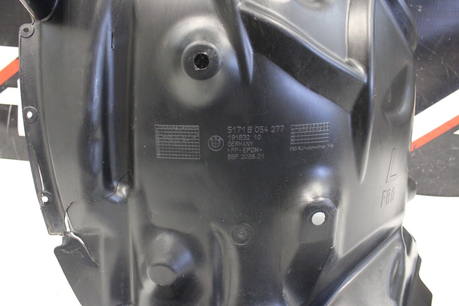 2016-2018 BMW M3 F80 Sedan Front Left Rearward Fender Liner Wheel OEM