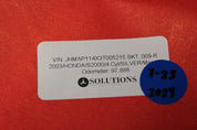 2000-2009 Honda S2000 Interior Trim Panel Red