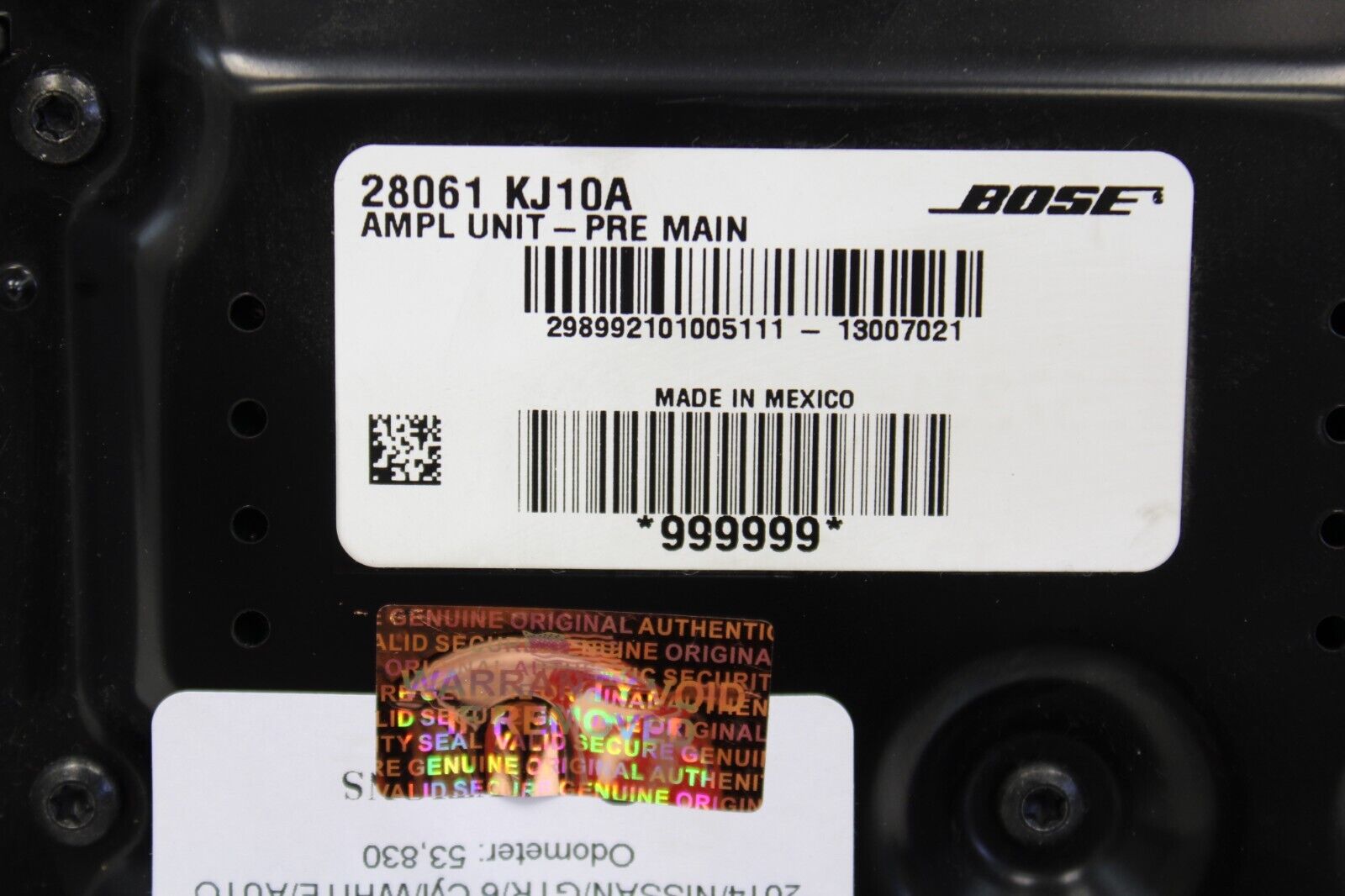 2014 Nissan GTR R35 Bose Audio Amp Amplifier 28061 KJ10A GT-R OEM