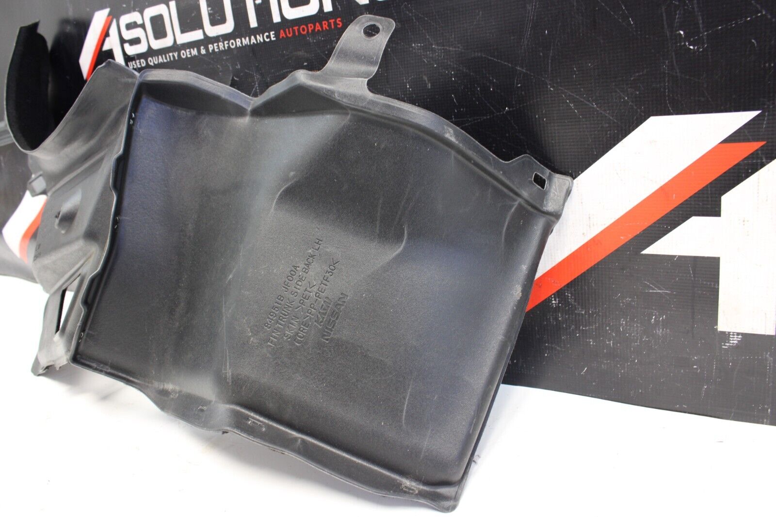2013 NISSAN R35 GTR DBA TRUNK CARPET PANEL LINER TRIM BLACK LH DRIVER SIDE