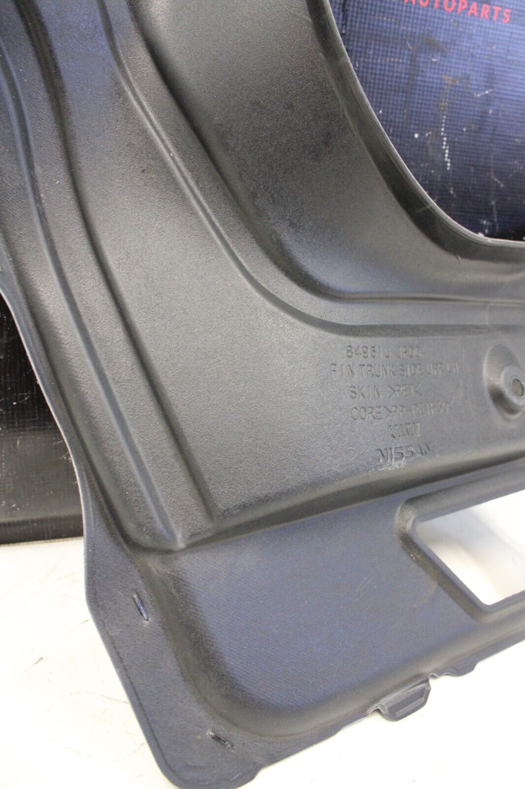2013 NISSAN R35 GTR DBA TRUNK CARPET PANEL LINER TRIM BLACK LH DRIVER SIDE
