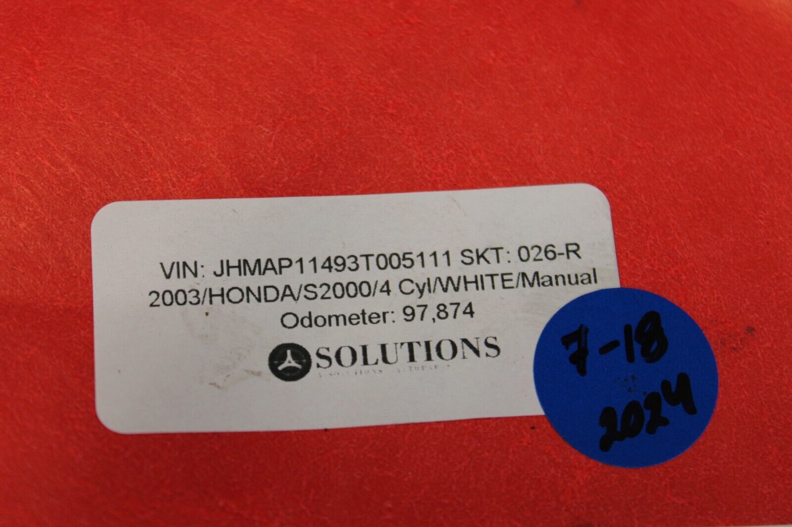 Honda S2000 Ac Lines Ap1 Ap2 00-09 S2K F20C F22C1
