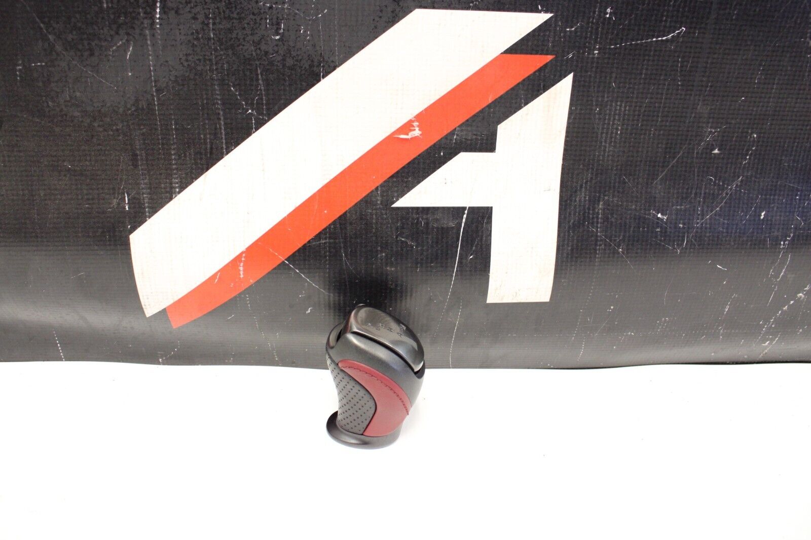 2013 NISSAN GT-R GTR R35 VR38 3.8L OEM BLACK and RED LEATHER AUTO SHIFT KNOB