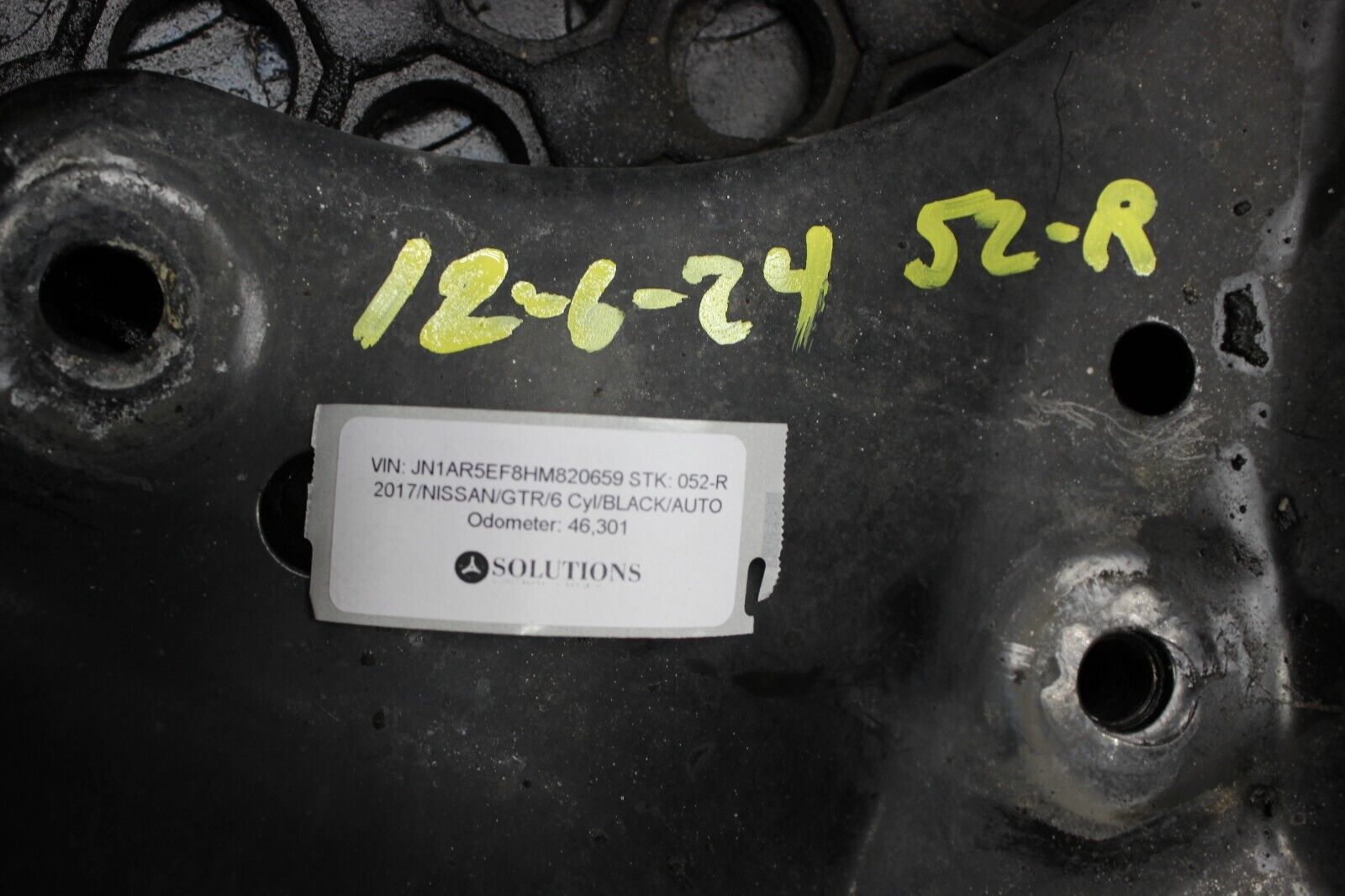 2009-2021 NISSAN GT-R GTR R35 VR38 AWD OEM FRONT ENGINE SUBFRAME CROSSMEMBER