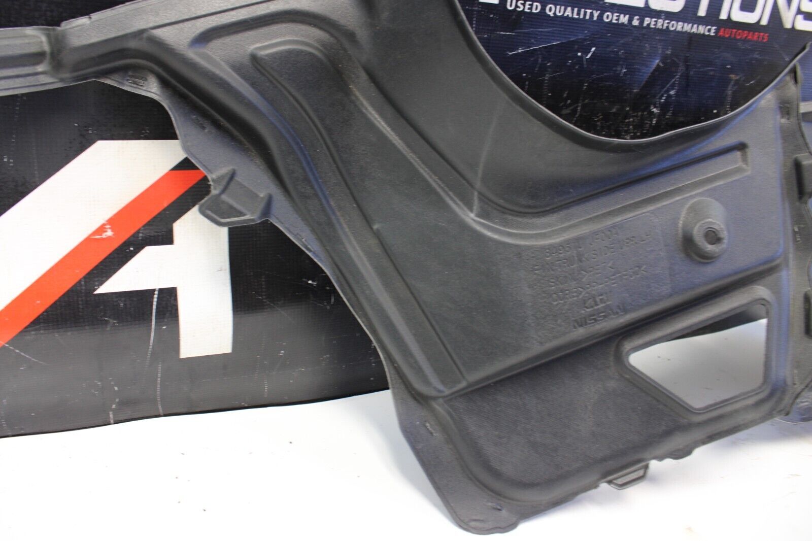 2013 NISSAN R35 GTR DBA TRUNK CARPET PANEL LINER TRIM BLACK LH DRIVER SIDE
