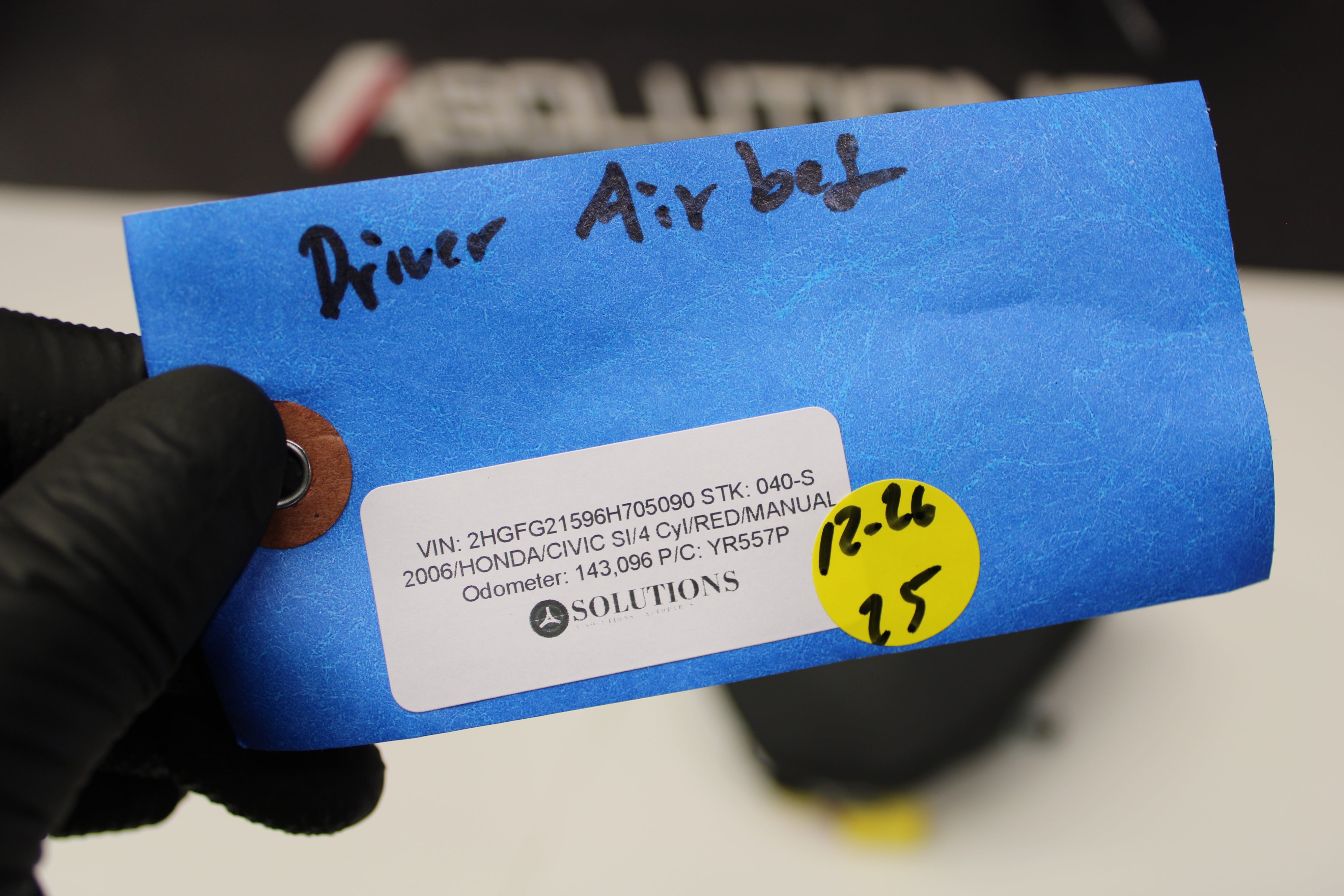 2006-2011 Honda Civic SI Coupe Steering Wheel Air Bag LH Driver Side