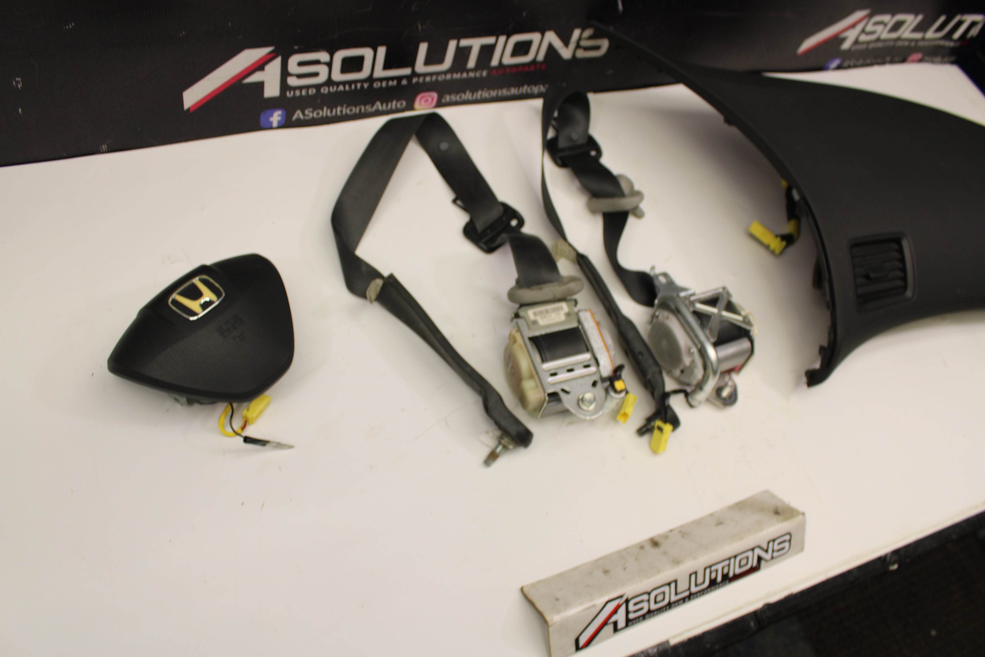 2006-2011 Honda Civic Coupe Full Airbag Seat Belt Set Driver Passenger