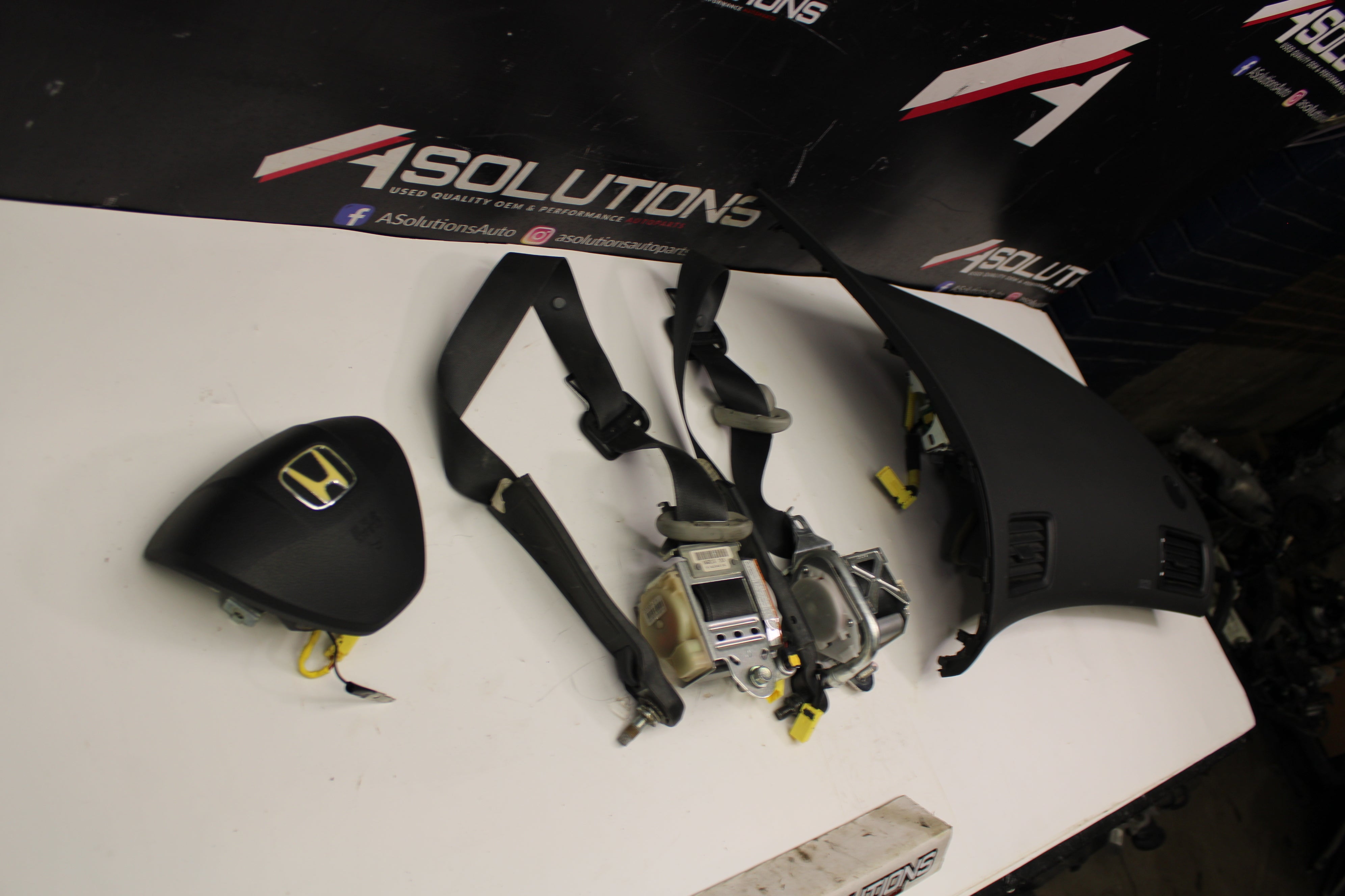 2006-2011 Honda Civic Coupe Full Airbag Seat Belt Set Driver Passenger