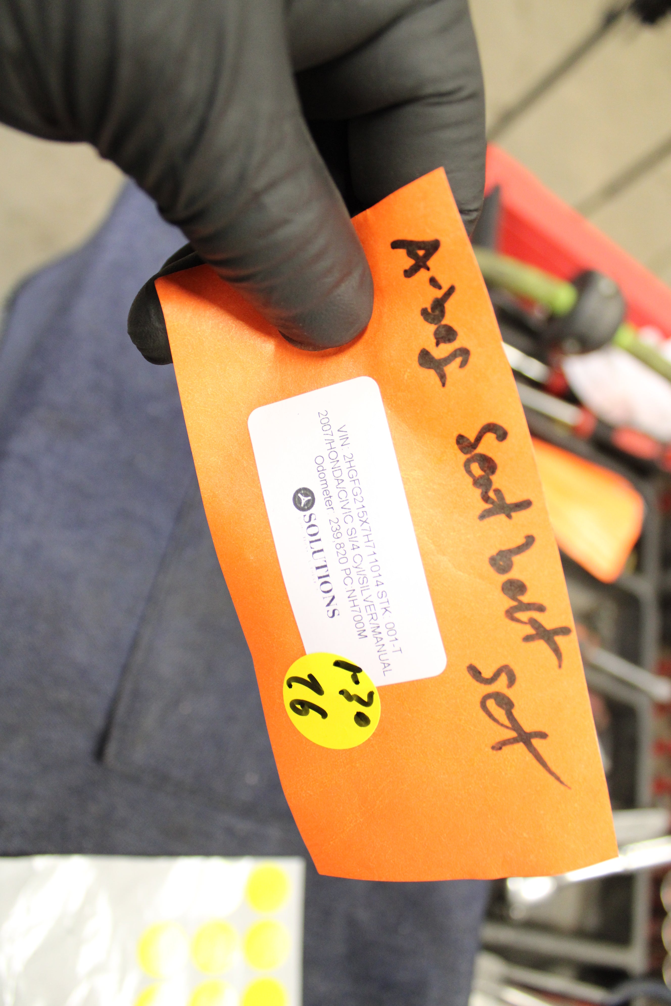 2006-2011 Honda Civic Coupe Full Airbag Seat Belt Set Driver Passenger