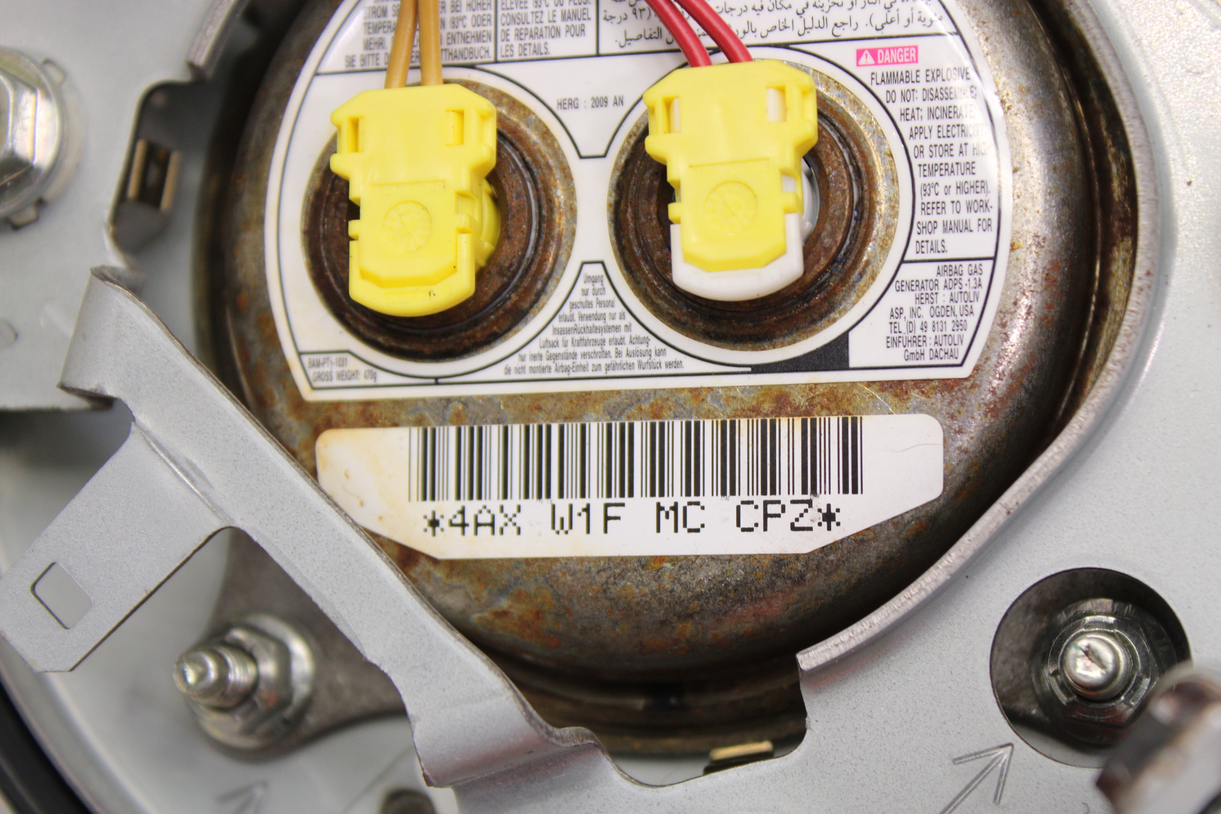 2008-2015 Mitsubishi Evolution Evo X GSR MR Ralliart Steering Wheel Airbag