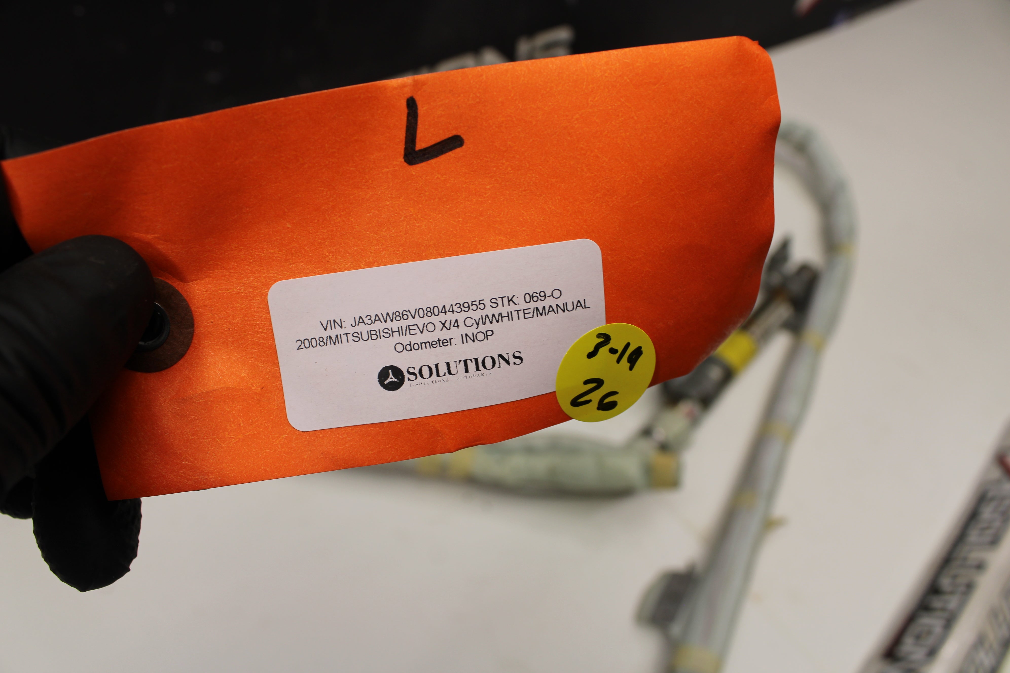 2008-2009 Mitsubishi Lancer Evolution X Curtain Air Bag LH Driver Side