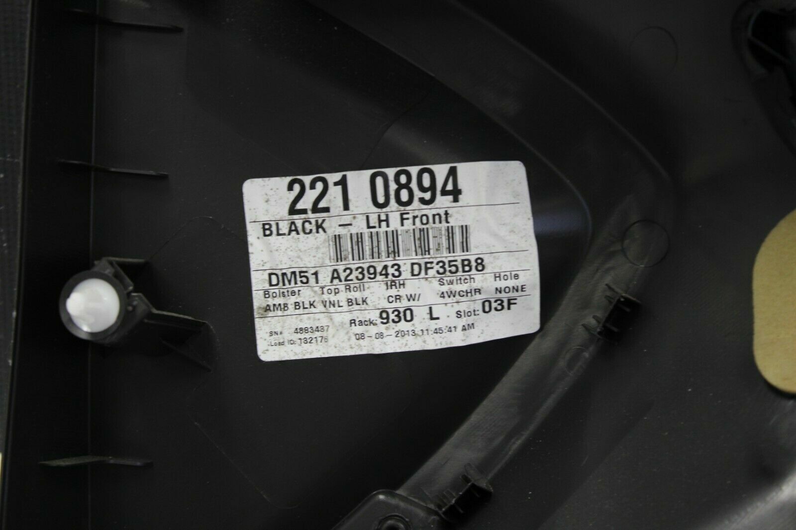 13-16 Ford Focus ST Front Left Driver Door Card Panel Cover OEM