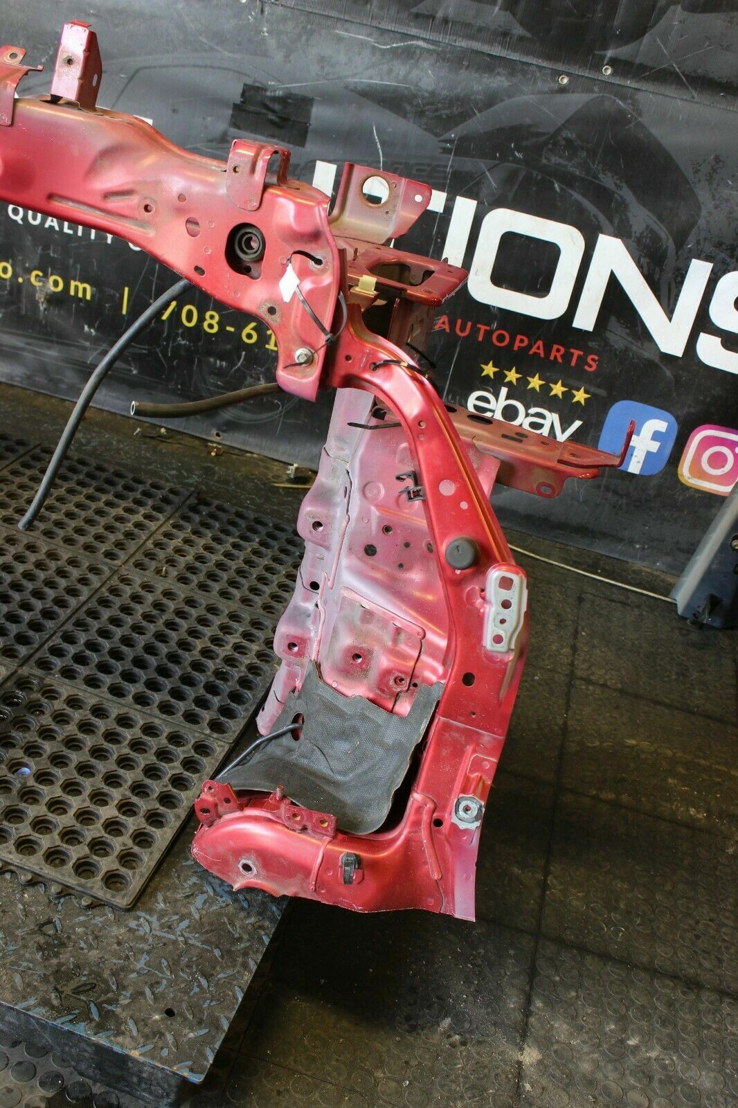 08-15 MITSUBISHI RALLIART OEM EVO X FRONT RADIATOR CORE SUPPORT FRAME RAIL CUT