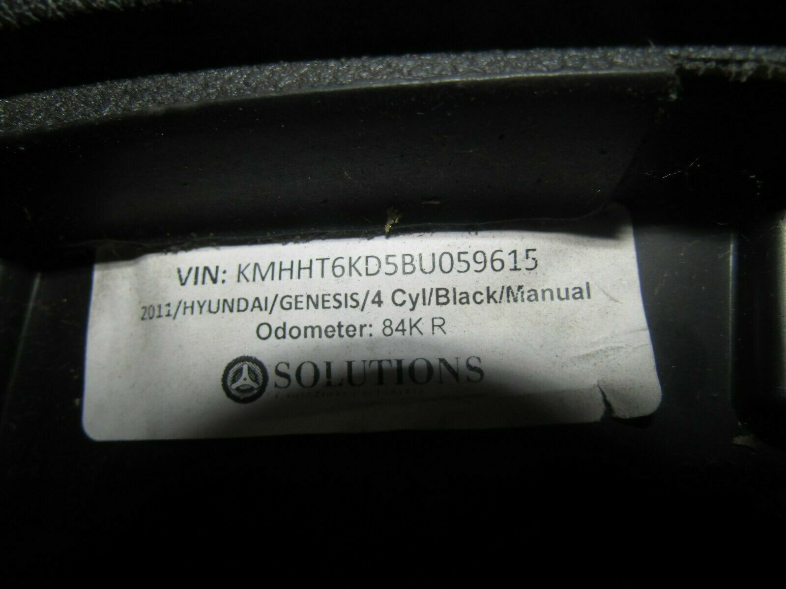 2011 Hyundai Genesis Dashboard Panel Dash Dash Board OEM