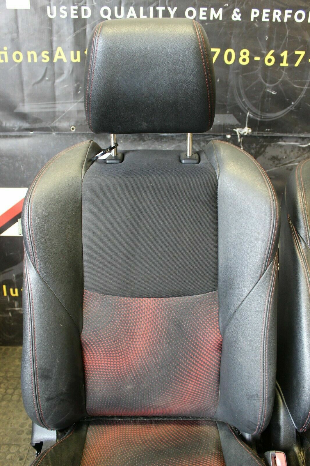 2010-2013 Mazdaspeed3 Bucket Seat Black Cloth/Leather FRONT MS3