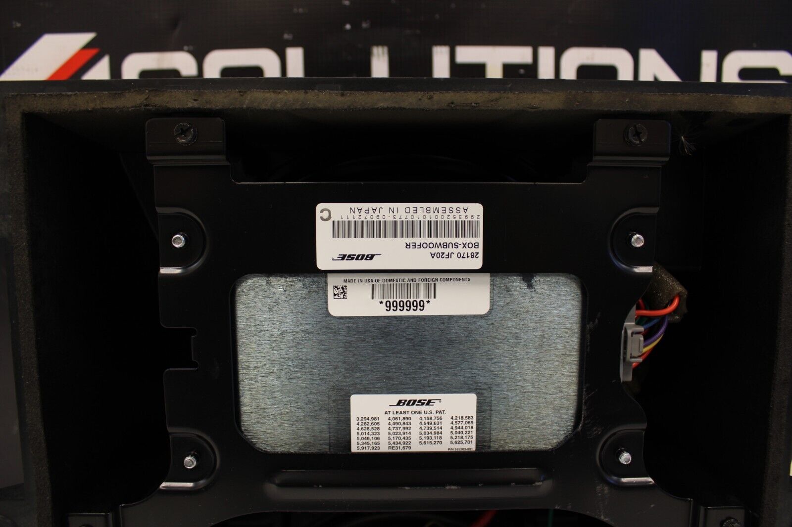 2010 NISSAN GT-R R35 VR38 AWD OEM BOSE REAR SUBWOOFER SPEAKER