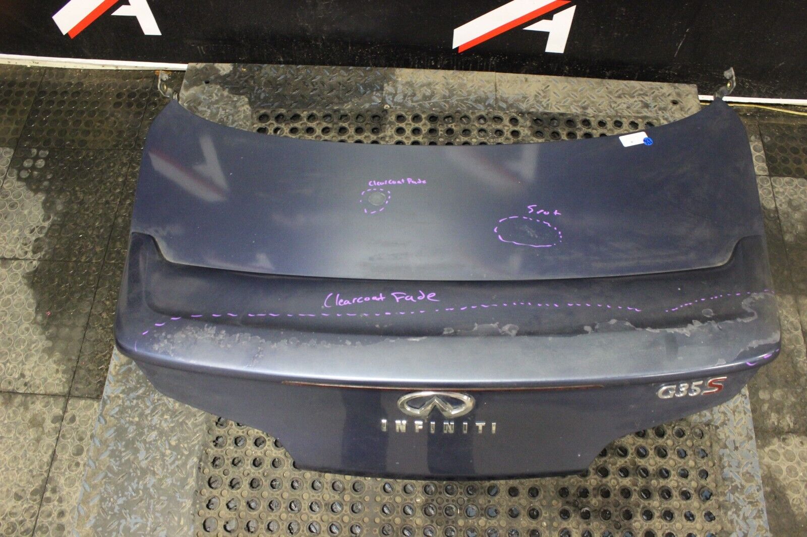 2003-2007 INFINITI G35 COUPE TRUNK LID OEM BLACK