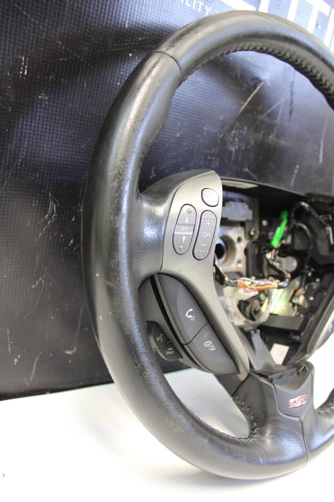 2007-2008 ACURA TL Type S Steering Wheel Black Leather OEM