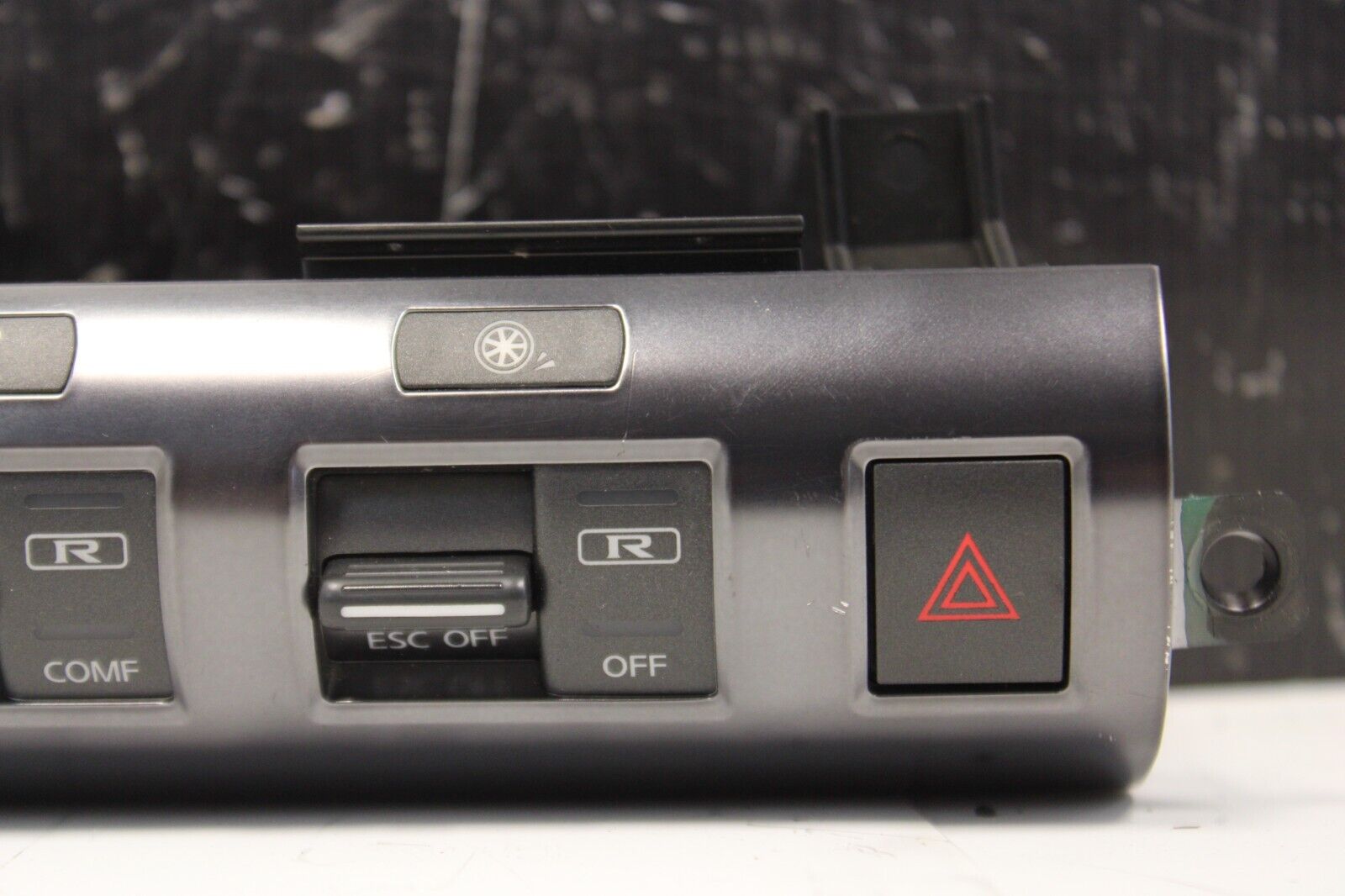 09-14 NISSAN GTR R35 OEM DASH HAZARD SUSPENSION TRACTION CONTROL SWITCHES
