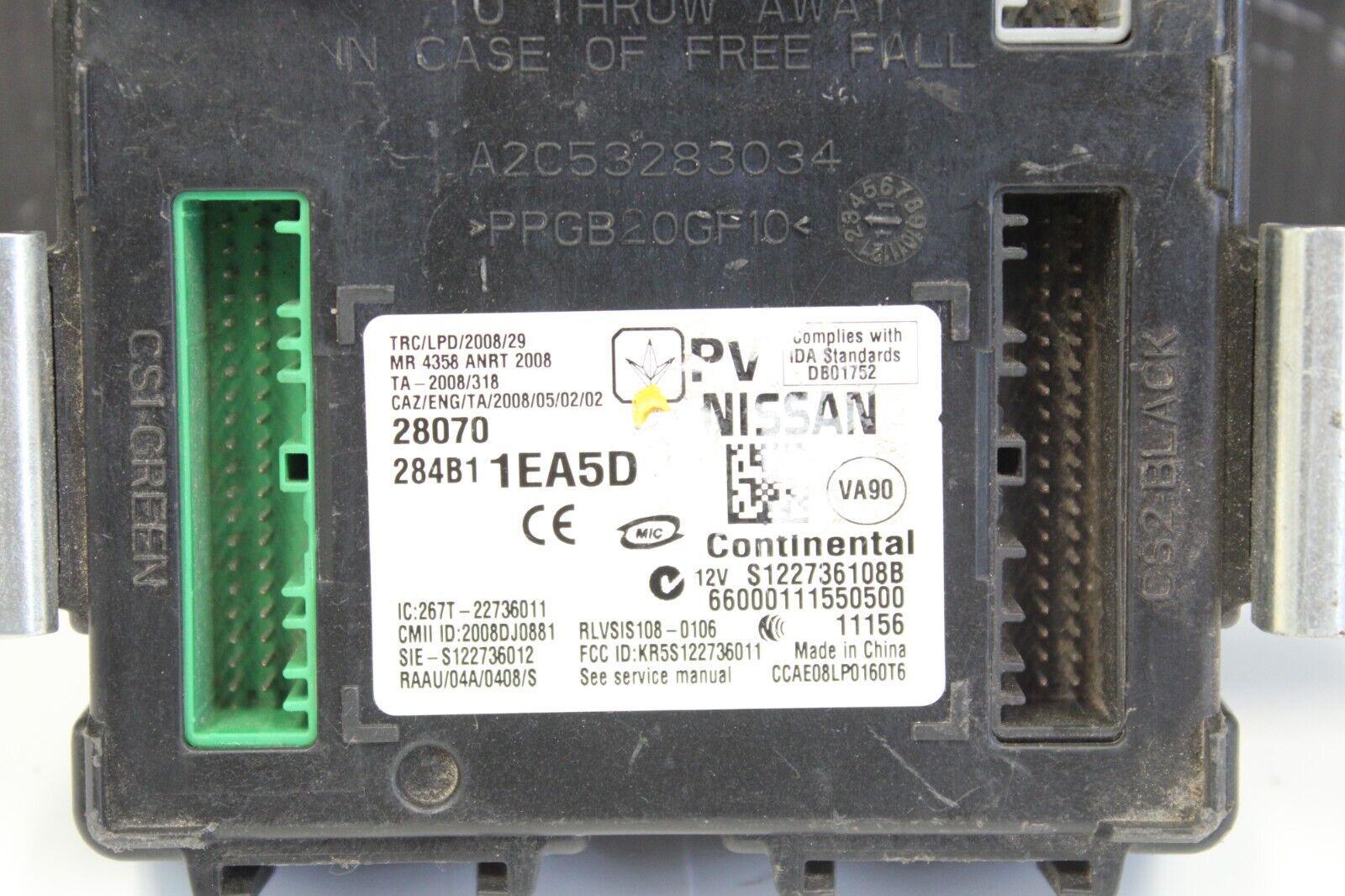Nissan 370z Body Module Control Unit BCM BCU P/N 284B1 1EA5D OEM